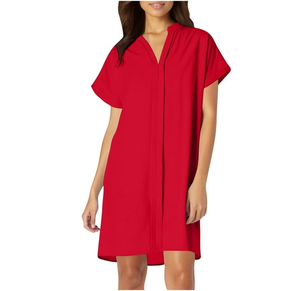 Oplxuo Women's Swimsuit Cover Up Shirt V Neck Short Sleeve Bathing Suit Coverups Summer Beach Cover Ups