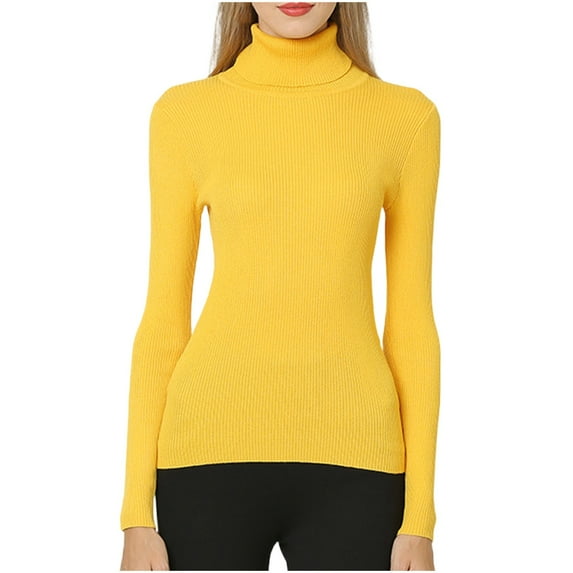 Oplxuo Women's Turtleneck Undershirt Long Sleeve Tops Slim Fit Base Layer Tee Shirts Basic Solid Thermal Shirts