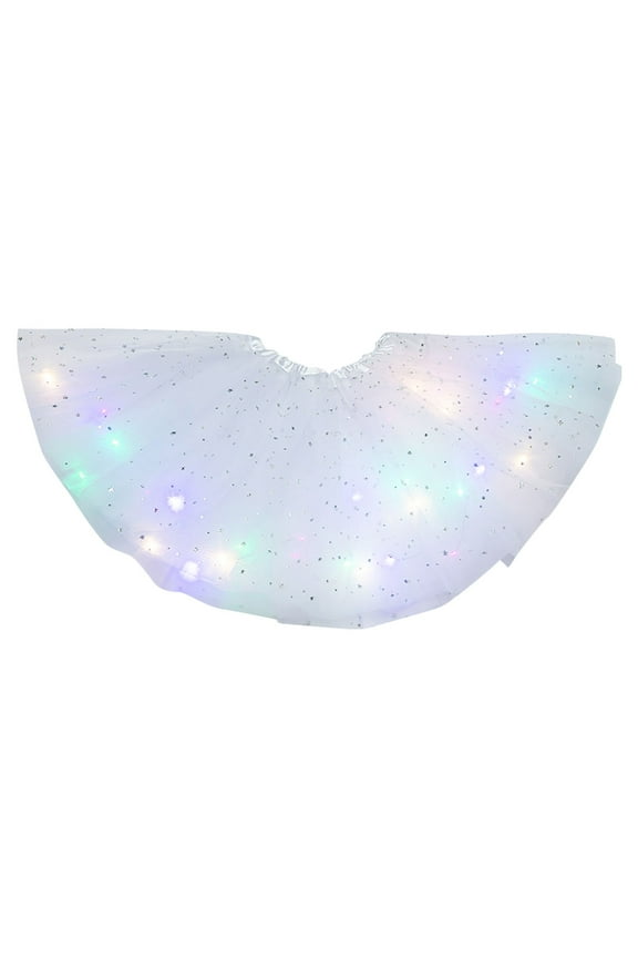 Women's Tutu Skirt Light Up Tutus Layered Tulle Ballet Dance Skirt Sparkly Party Tutu Costume for Women