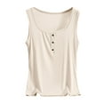 thumbnail image 1 of Oplxuo Womens 2025 Summer Tank Tops Ribbed Knit Slim Fit Sleeveless Henley Shirts Casual Basic Button Up Blouse, 1 of 4