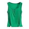 thumbnail image 1 of Oplxuo Womens 2025 Summer Tank Tops Ribbed Knit Slim Fit Sleeveless Henley Shirts Casual Basic Button Up Blouse, 1 of 4