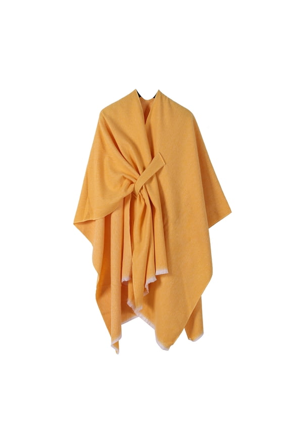 Womens Cross Front Poncho Sweater Wrap Topper Soft Pashmina Elegant Cape Open Front Cardigan Shawls Cape