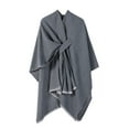 thumbnail image 1 of Oplxuo Womens Cross Front Poncho Sweater Wrap Topper Soft Pashmina Elegant Cape Open Front Cardigan Shawls Cape, 1 of 2