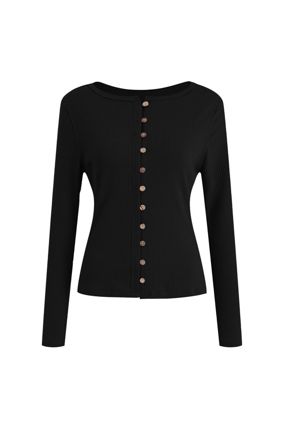 Womens Fall Cardigan Sweaters Lightweight Long Sleeve Button up Ribbed Knit Tops Winter Fashion Clothes