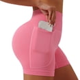 thumbnail image 1 of Oplxuo Womens High Waisted Biker Shorts with 2 Side Pockets, Seamless Summer Stretch Running Athletic Booty Yoga Shorts, 1 of 7
