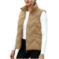 thumbnail image 1 of Oplxuo Womens Lightweight Puffer Vest Plus Size Stand Collar Zipper Puffy Vest with Pockets Bubble Winter Outerwear, 1 of 7