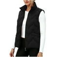 thumbnail image 1 of Oplxuo Womens Lightweight Puffer Vest Plus Size Stand Collar Zipper Puffy Vest with Pockets Bubble Winter Outerwear, 1 of 7