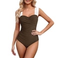 thumbnail image 1 of Oplxuo Womens One Piece Swimsuits Tummy Control Bathing Suits Modest Full Coverage Swimsuit Wide Straps Swimwear, 1 of 6
