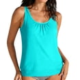 thumbnail image 1 of Oplxuo Womens Tankini Top Only Athletic Swim Top Modest Tankini Swimsuit No Bottom, 1 of 7