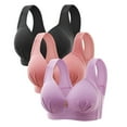 thumbnail image 1 of Oplxuo Womens Wireless Bras No Underwire Push Up Comfortable Plus Size Everyday Bras (Multicolors 3 Pack Combination), 1 of 2
