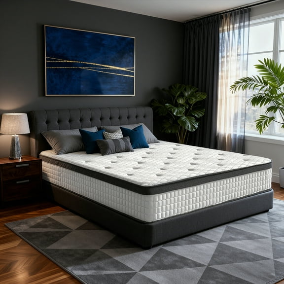 Opohoro 12 Inch Twin Hybrid Mattress, Gel Memory Foam & Pocket Spring, Medium Comfort, Cooling & Pressure Relief, White