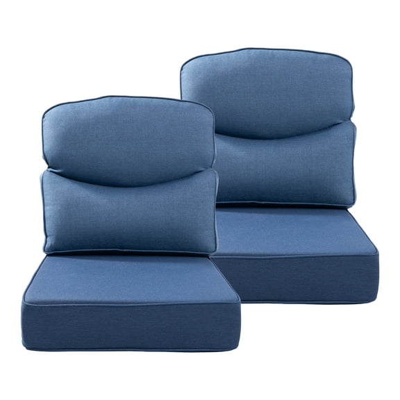Opohoro Outdoor Deep Seat Cushion Set, 24"x24"x6", UV Resistant & Water Resistant Comfortable Furniture Cushions for Patio Sofa, Chair, Loveseat