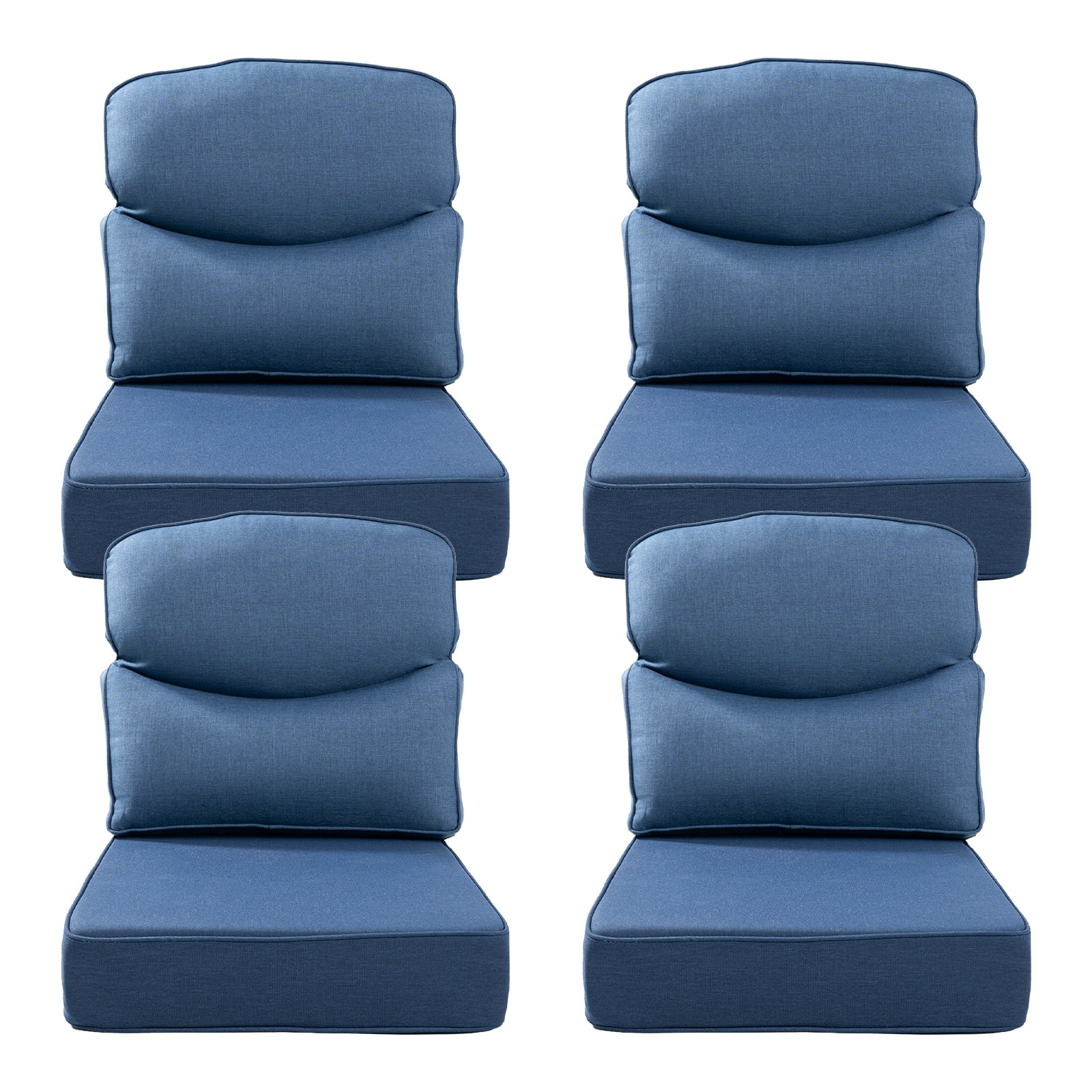 Opohoro Outdoor Deep Seat Cushion Set, 24"x24"x6", UV Resistant & Water Resistant Comfortable Furniture Cushions for Patio Sofa, Chair, Loveseat