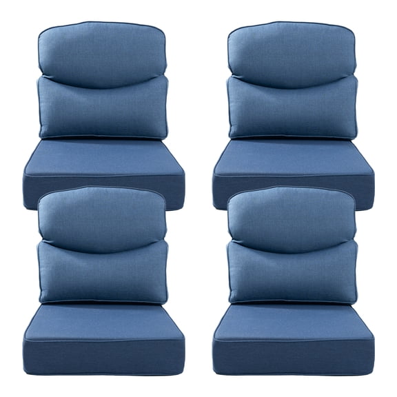 Opohoro Outdoor Deep Seat Cushion Set, 24"x24"x6", UV Resistant & Water Resistant Comfortable Furniture Cushions for Patio Sofa, Chair, Loveseat