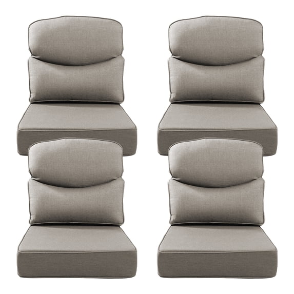 Opohoro Outdoor Deep Seat Cushion Set, 22"x24"x6", UV Resistant & Water Resistant Comfortable Furniture Cushions for Patio Sofa, Chair, Loveseat