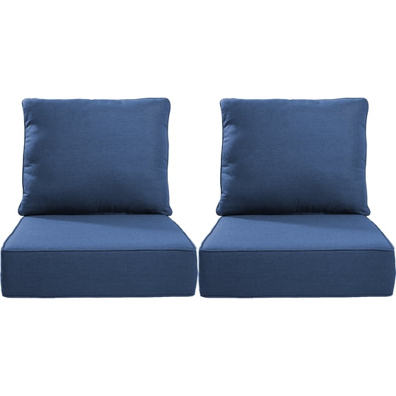 Opohoro Outdoor Deep Seat Cushion Set, 24"x22"x6", Water Resistant & UV Resistant Comfortable Furniture Cushions for Patio Chair, Sofa, Loveseat