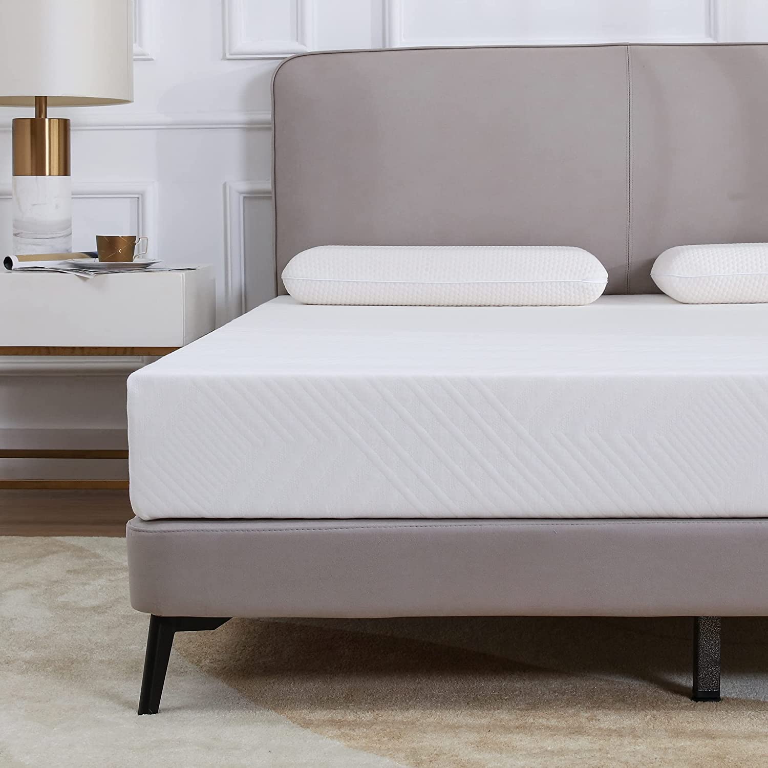 Opoiar King Memory Foam Mattress 10 Inch Green Tea Memory Foam Mattress