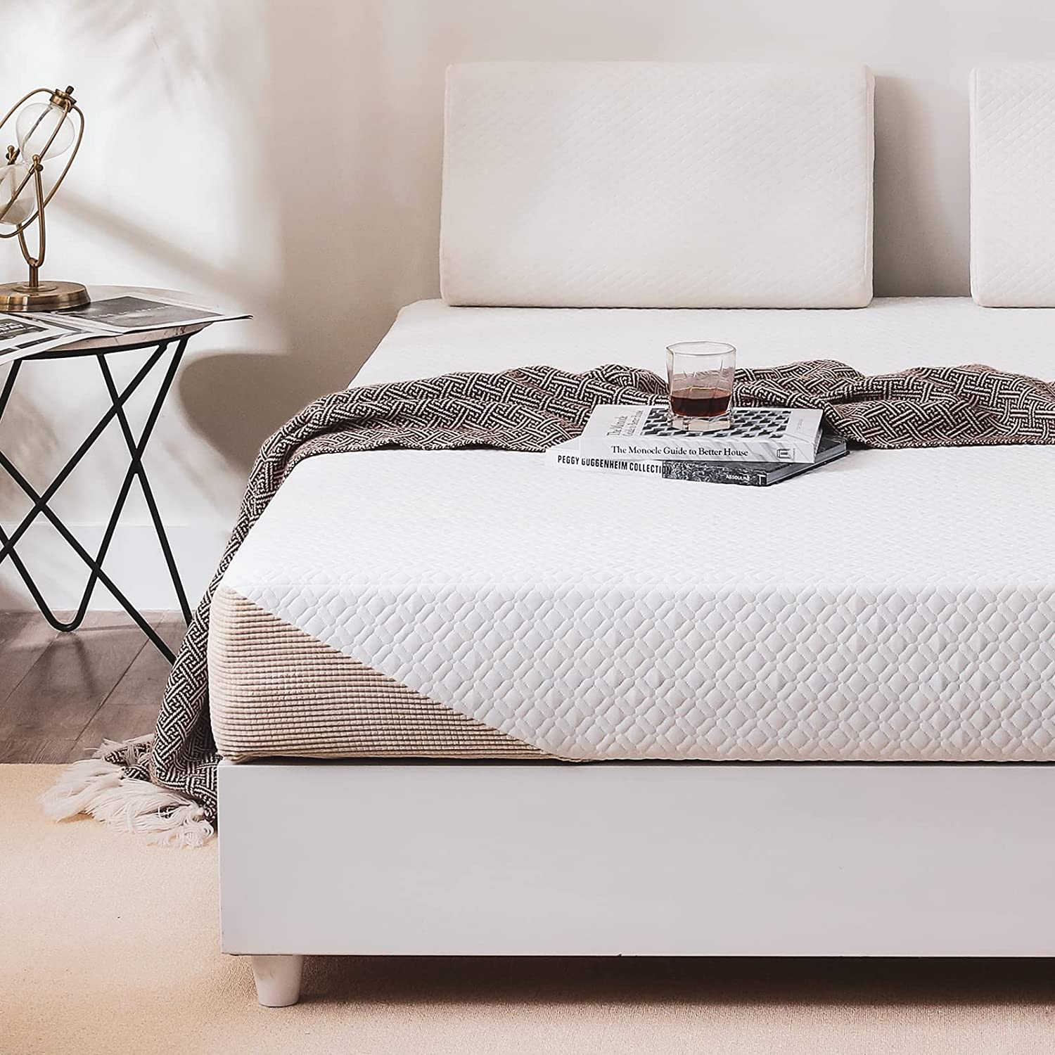 Opoiar King Memory Foam Mattress 10 Inch Green Tea Memory Foam Mattress