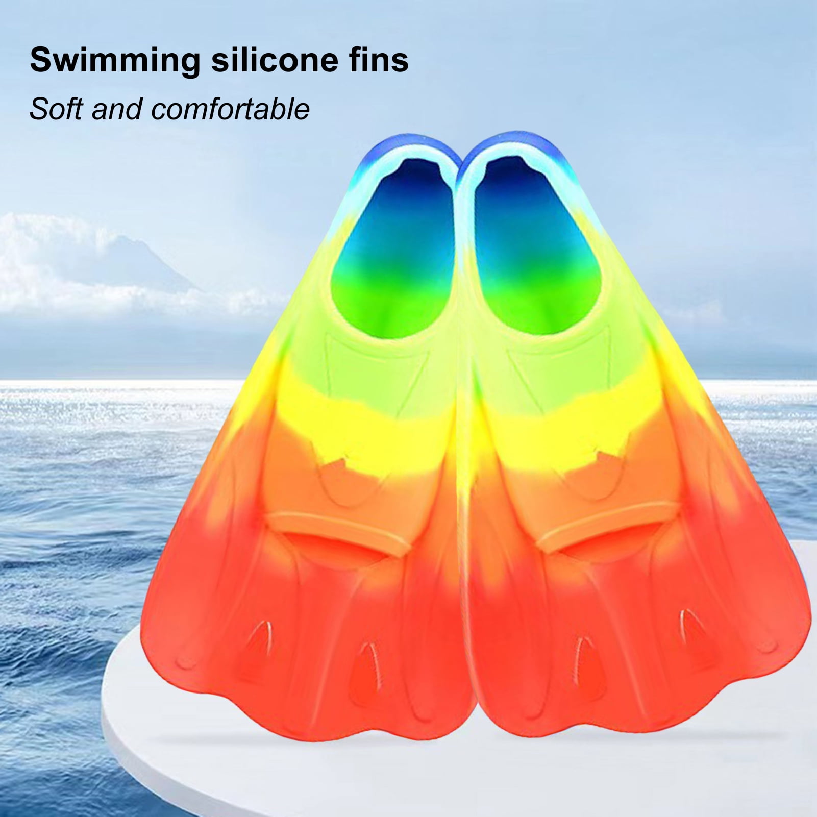 Opolski 1 Pair Swim Fins Comfortable Non-slip Ergonomics Professional Auxiliary Training Silicone Short Swimming Training Flippers Water Sports Pink