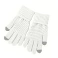 thumbnail image 1 of Opolski 1 Pair Winter Men Women Knitting Touch-screen Non-slip Gloves Warmer Mittens, 1 of 8