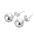 thumbnail image 1 of Opolski 1 Pair Women Fashion Silver Color Stainless Steel Round Ball Ear Studs Earrings Jewelry for Party, 1 of 7