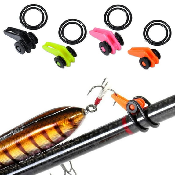 Opolski 1 Set Fishing Rod Easy Secure Hook Keeper Holder Adjustable Lures Safe Hanger
