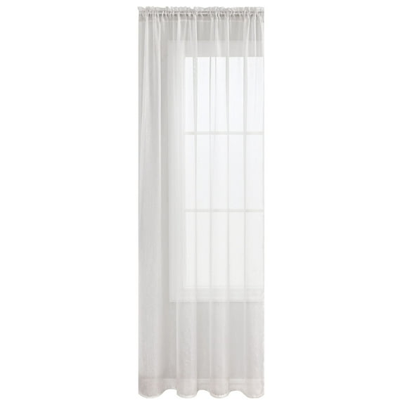 Opolski 1 Sheet Translucent Window Gauze Translucent Removable White Elegant Room Window Sheer Tulle Curtain Household Supplies