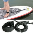 thumbnail image 1 of Opolski 10.6ft Surfboard Paddle Leash SUP Surfing Board Safety Ankle Foot Leg Coil Rope, 1 of 7
