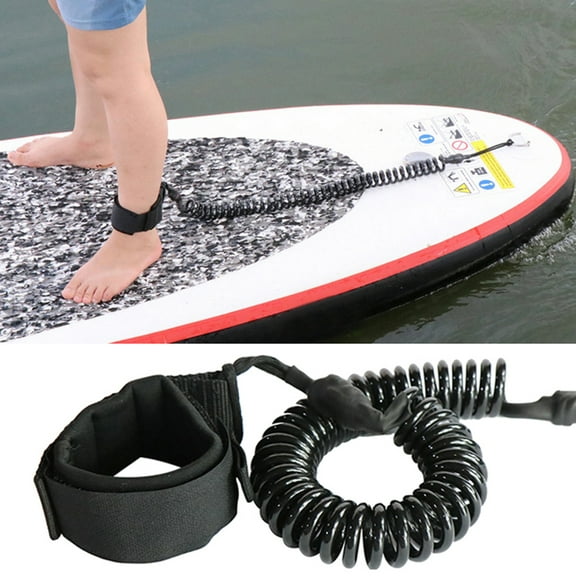 Opolski 10.6ft Surfboard Paddle Leash SUP Surfing Board Safety Ankle Foot Leg Coil Rope