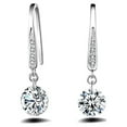 thumbnail image 1 of Opolski Women Hook Dangle Earring Women Fashion 925 Sterling Silver Rhinestone Dangle Earrings Wedding Jewelry for Party Banquet, 1 of 8