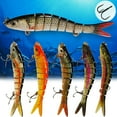 thumbnail image 1 of Opolski 14cm Artificial 8 Segment Swimbait Lures Fishing Bait Crankbait Fish Tackle, 1 of 8