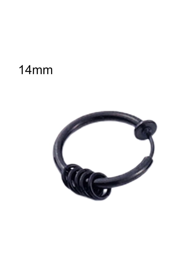 1Pc Unisex Cool Earring Round Non Ear Piercing Hoop Earring Clip for Daily Wear