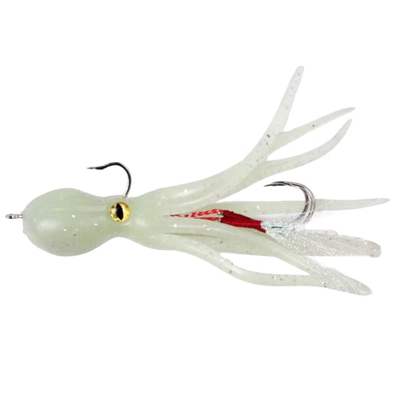 Opolski 21g/11cm Reusable Squid Bait Attractive Far Throwing Distance Convenient Carrying Double Hooks Artificial Bait Outdoor Fishing