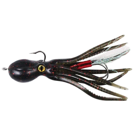 Opolski 21g/11cm Reusable Squid Bait Attractive Far Throwing Distance Convenient Carrying Double Hooks Artificial Bait Outdoor Fishing