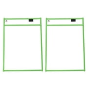 Opolski 2Pcs Erasable Hanging PVC File Bags Transparent Document Storage Pouch Pockets