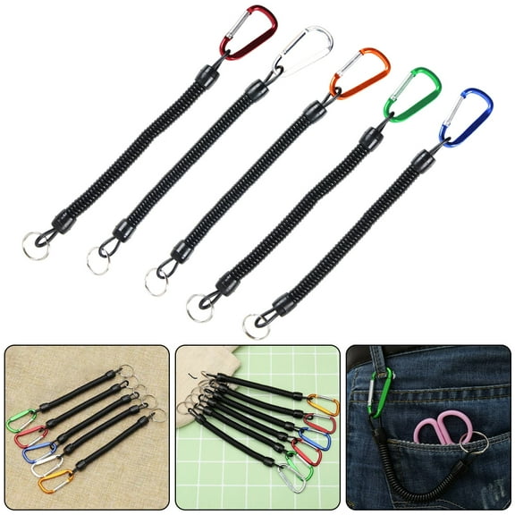 Opolski 2Pcs Retractable Fly Fishing Lanyard Buckle Cord Rope Fish Tackle Accessory