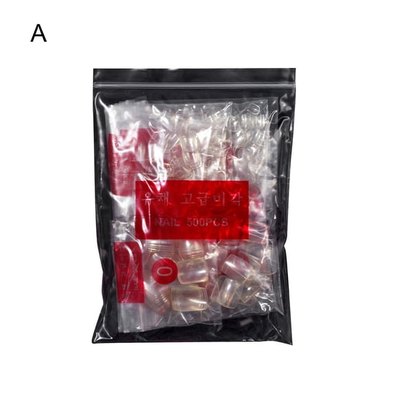 Opolski 500Pcs False Toenails Stylish Easy to Apply ABS Pedicure Fake Extension Tips for Women