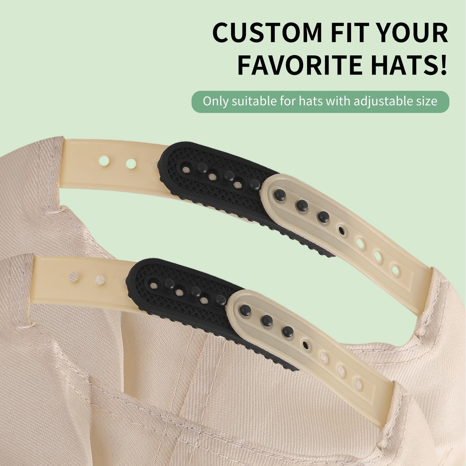 Opolski Adjustable Silicone Hat Extender with 7-Snap Strap, Universal ...