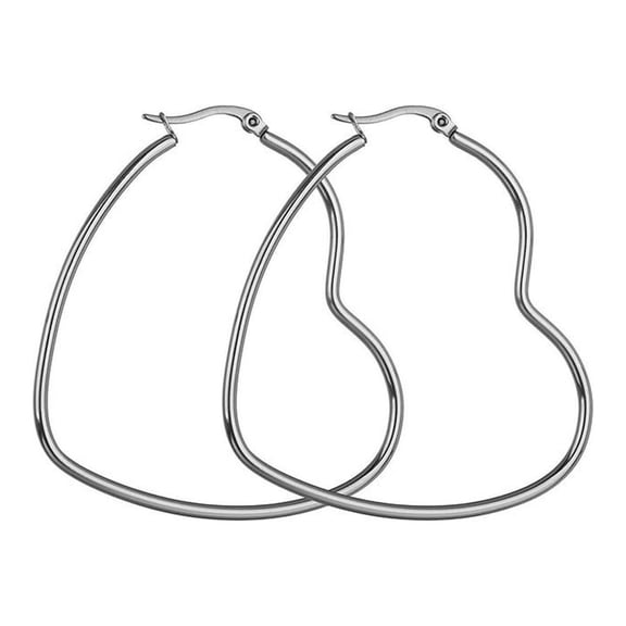 Opolski All-match Club Pub Prom Jewelry Exaggerated Women Big Love Heart Hoop Earrings