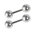 thumbnail image 1 of Opolski Ball Stud Earrings Simple Stainless Steel Ball Stud Earrings Wear-resistant Men Punk Ball Barbell Earrings for Dating Party Bar, 1 of 6
