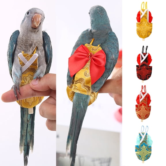 Opolski Bird Diaper Printing Dress-up Vintage Parrot Bird Nappy Clothes for Festival