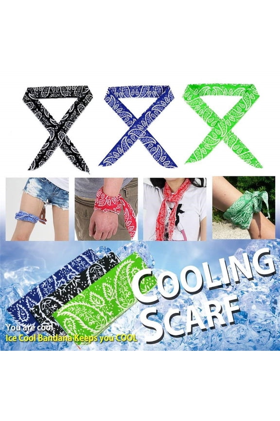 Body Ice Cooling Bandana Scarf Wrap Headband Summer Outdoor Sport Neck Cooler