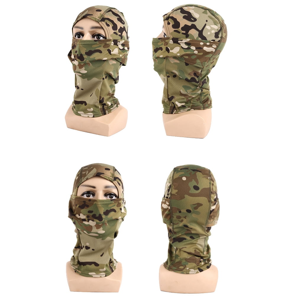 Opolski Camouflage Outdoor Cycling Hunting Hood Balaclava Head Face Cover Black