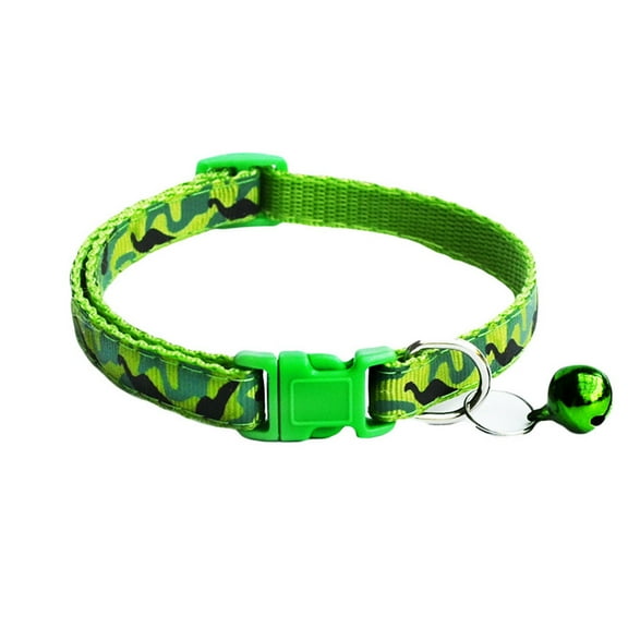 Opolski Camouflage Print Adjustable Pet Neck Strap Dog Cat Puppy Bell Collar Necklace