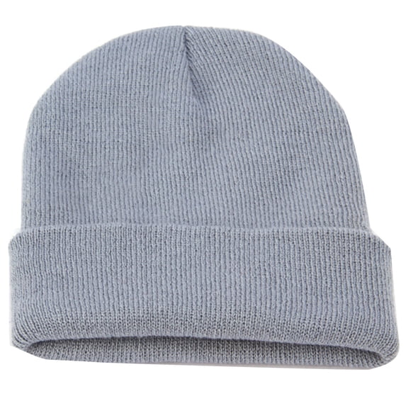 Opolski Chic Girl Winter Fall Solid Color Cuffed Woolen Yarn Knitted Warm Hat Cap Beanie