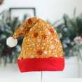 thumbnail image 1 of Opolski Christmas Hat Colorful Snowflakes Pattern Plush Ball Autumn Winter All Match Fine Workmanship Santa Claus Cap Yellow, 1 of 8