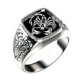 thumbnail image 1 of Opolski Creative Alloy Scorpio Relief Men Ring Silver Wedding Band Jewelry Accessory for Anniversary, 1 of 8
