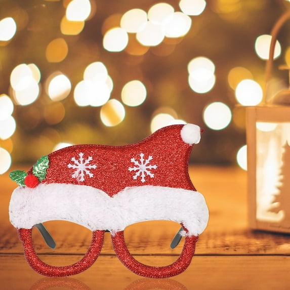 Opolski Cute Decorative Glasses Attractive Realistic Durable Realistic Christmas Glasses Golden HO