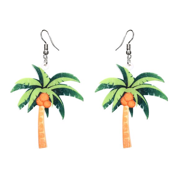 Opolski Cute Women Peach Grape Banana Fruit Dangle Hook Earrings Summer Jewelry Gift