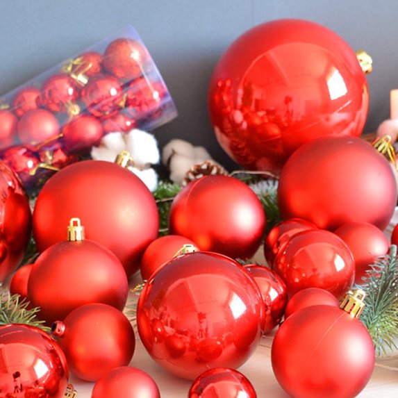 Opolski Electroplate Christmas Balls Pendant DIY Plastic Xmas Ambience Festival Balls Pendants Purple